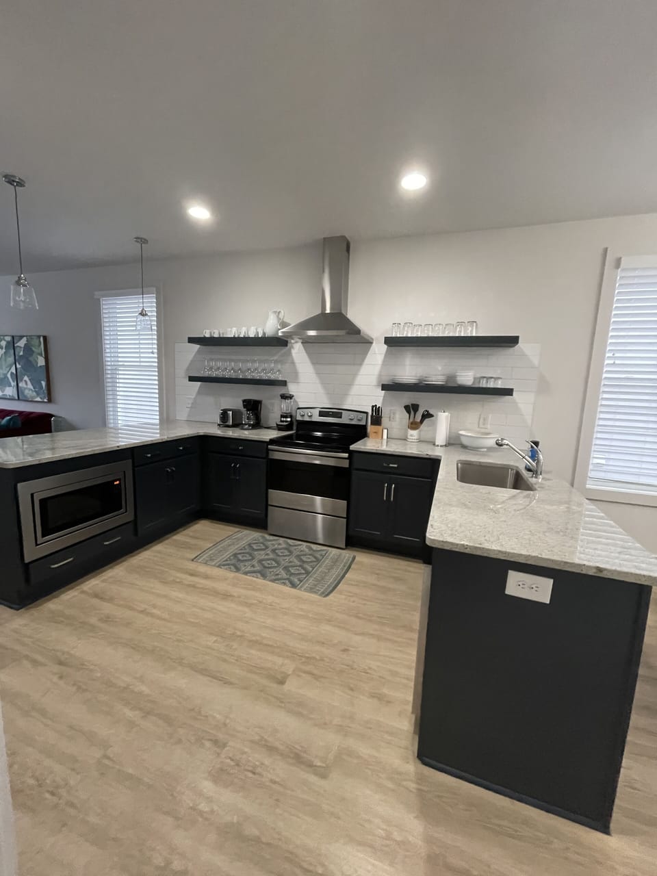 Fully furnished kitchen.  