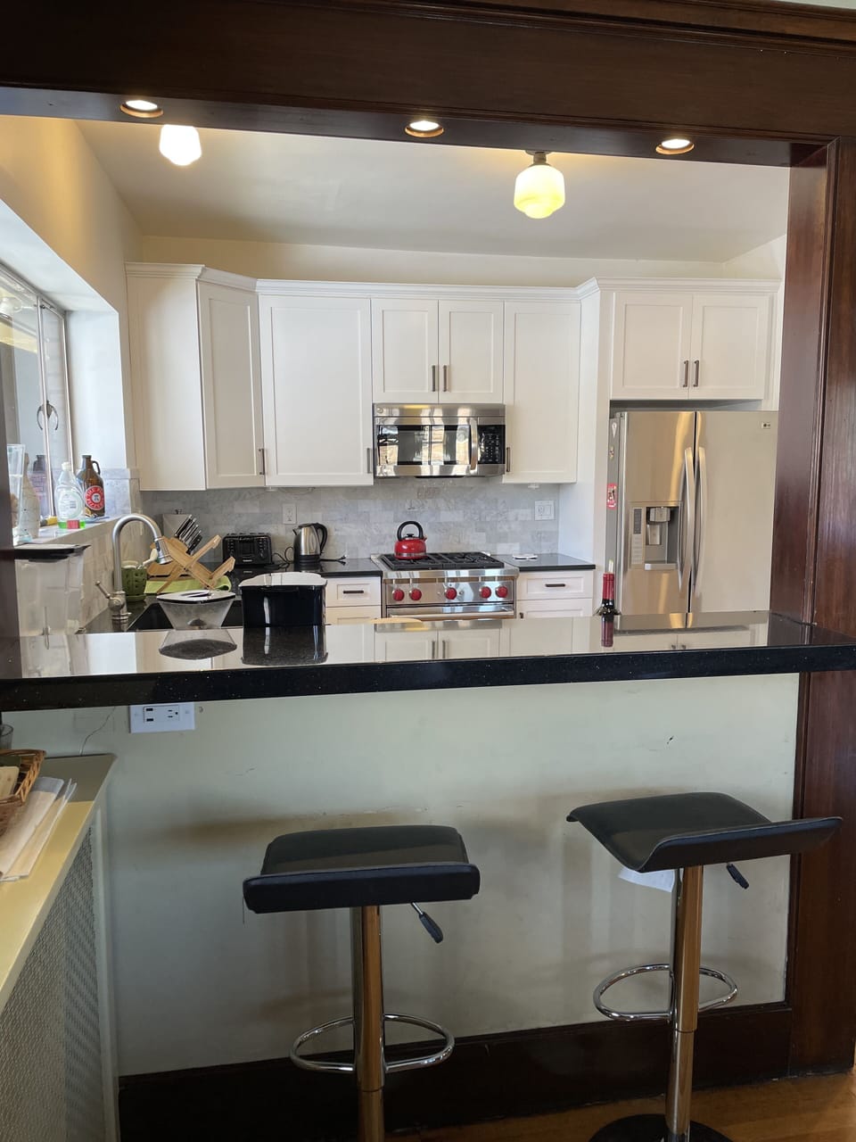 Enjoy a glass of wine and mingle with the cooks!