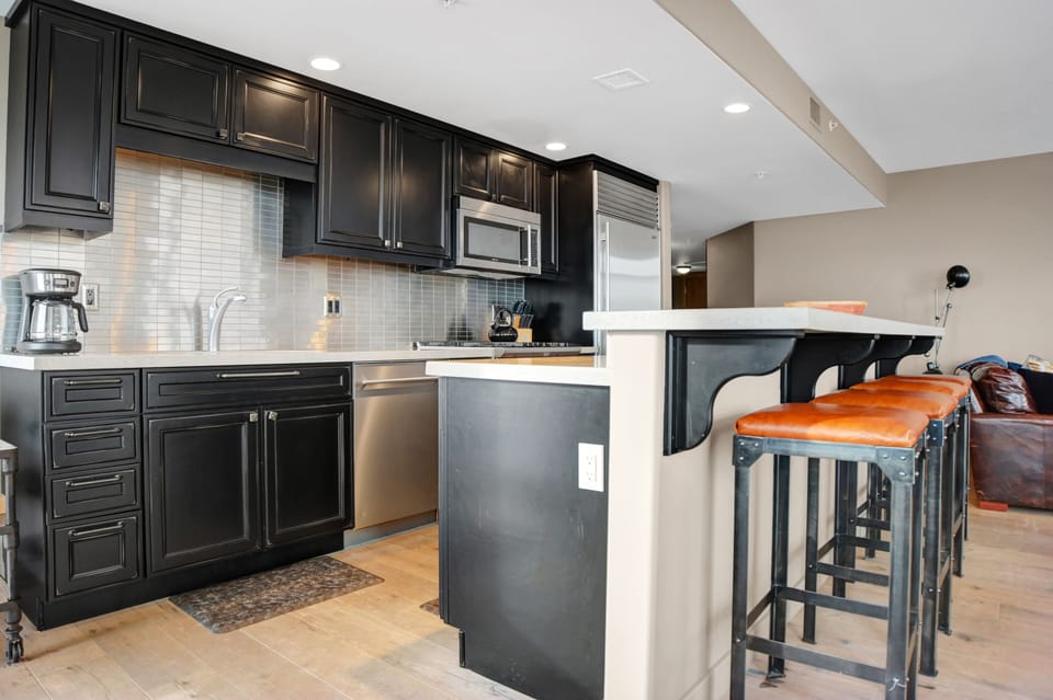Private ski-in/ski-out condo at Lowell Condominiums in the base area of Park City Mountain Resort.