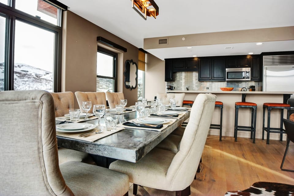 Private ski-in/ski-out condo at Lowell Condominiums in the base area of Park City Mountain Resort.