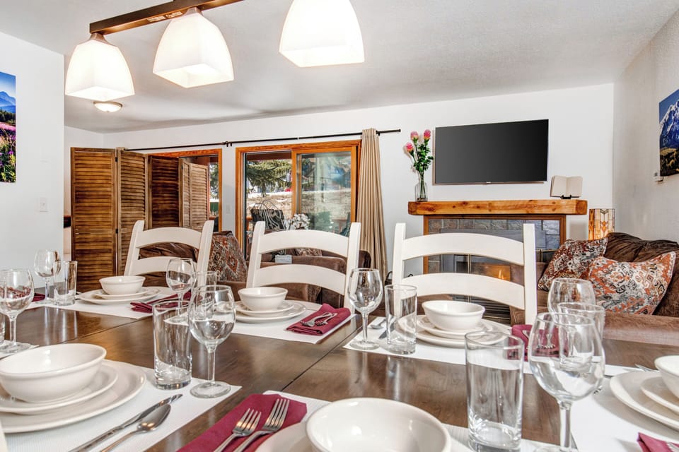 Snow Flower 6 has a dining room table with seating for 8.