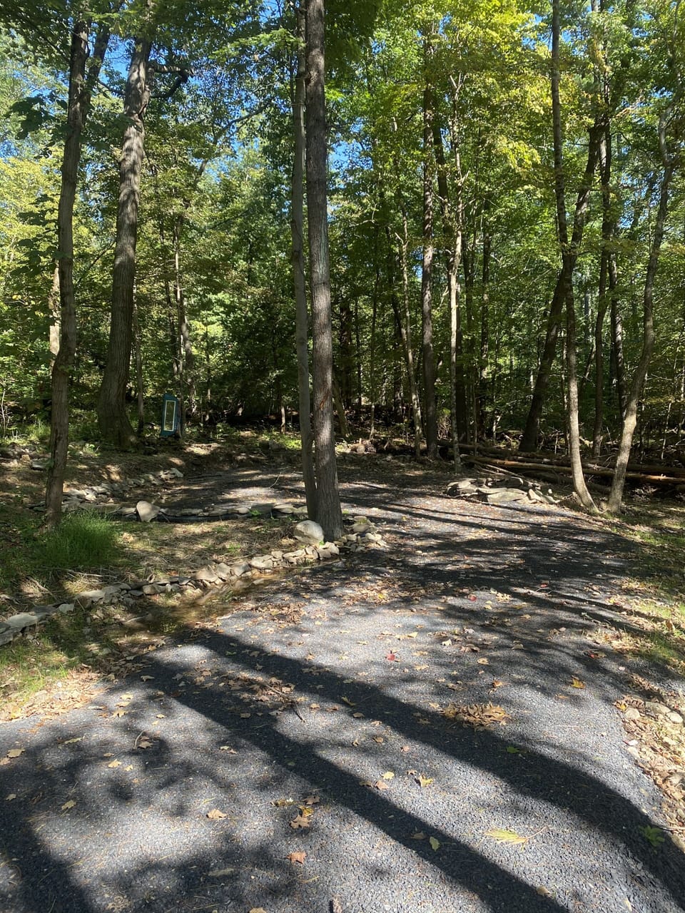Separate camping spot with fire pit