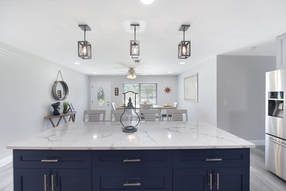 Kitchen is immaculately clean and fully equipped