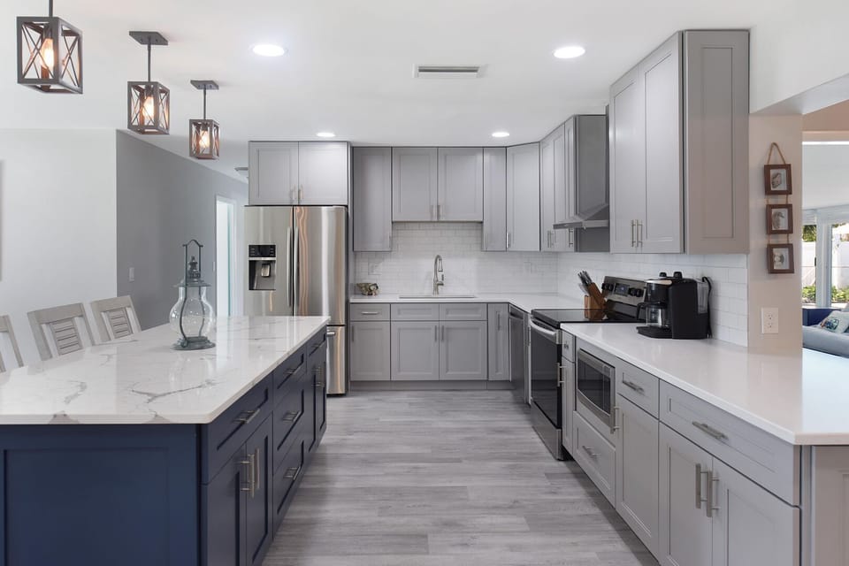 Kitchen is immaculately clean and fully equipped