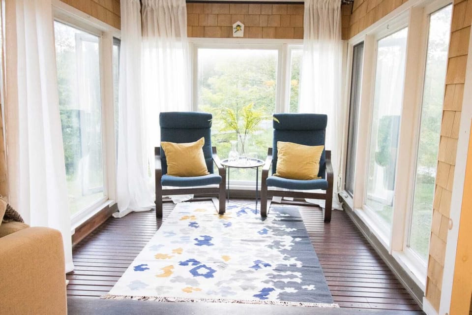 Sunroom off of the living room