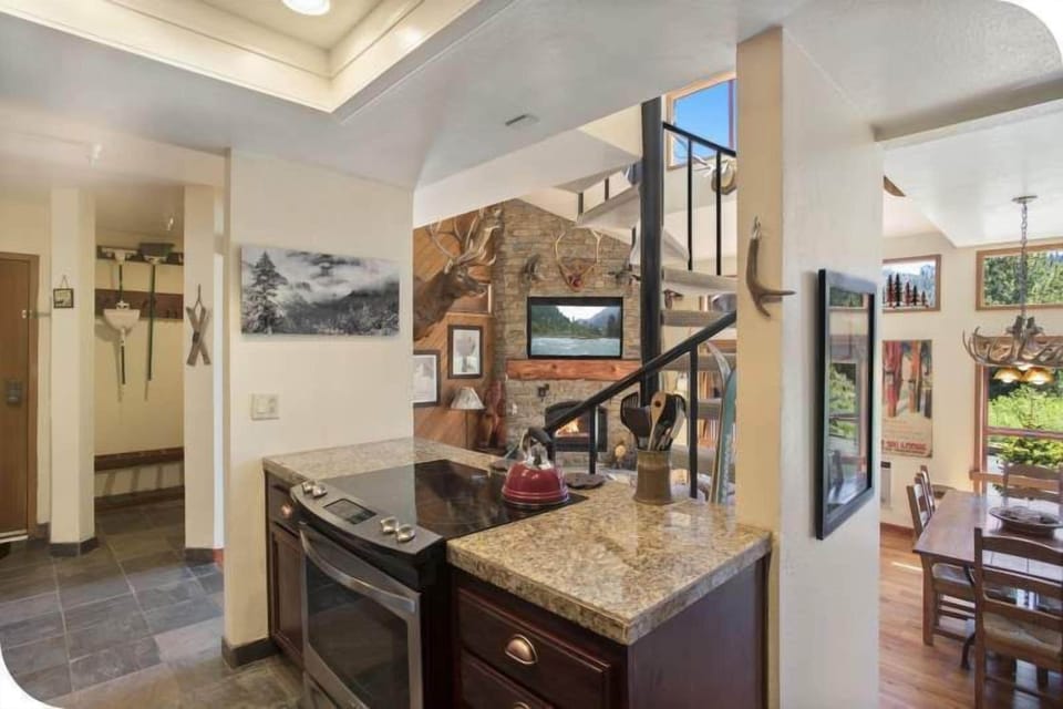Upgraded kitchen for having meals in with family