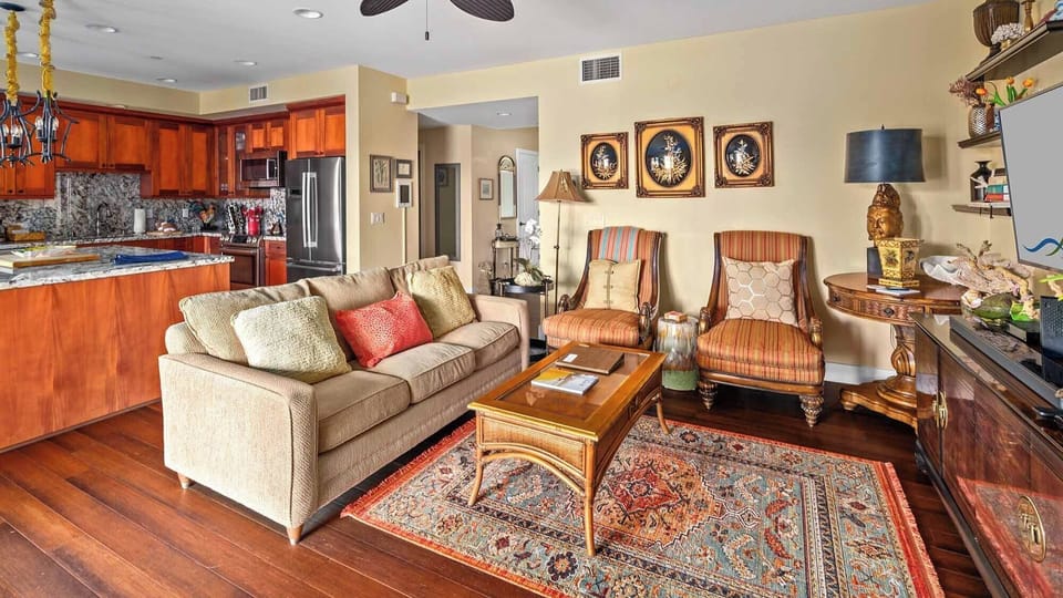 Pili Mai Resort at Poipu #14M - Living Great Room - Parrish Kauai