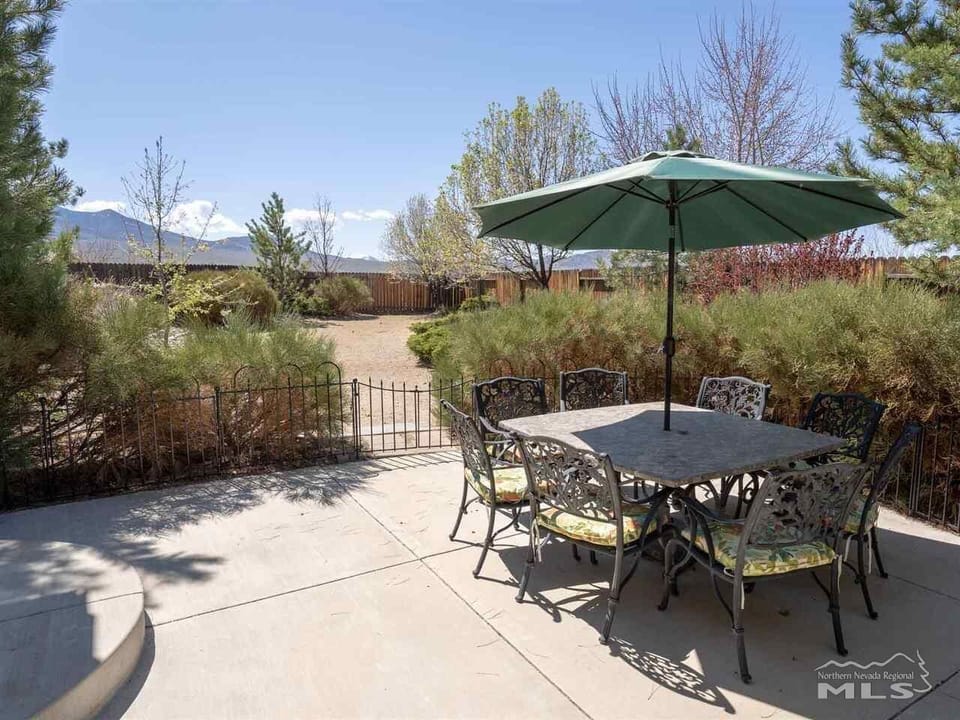 Fenced back yard
