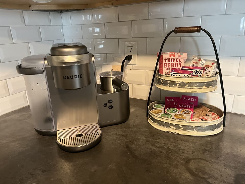 Enjoy a Cappuccino or a snack!