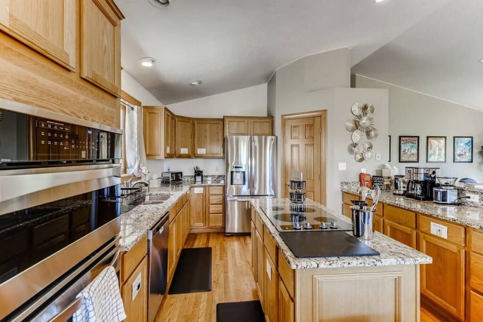 Spacious fully equipped kitchen.