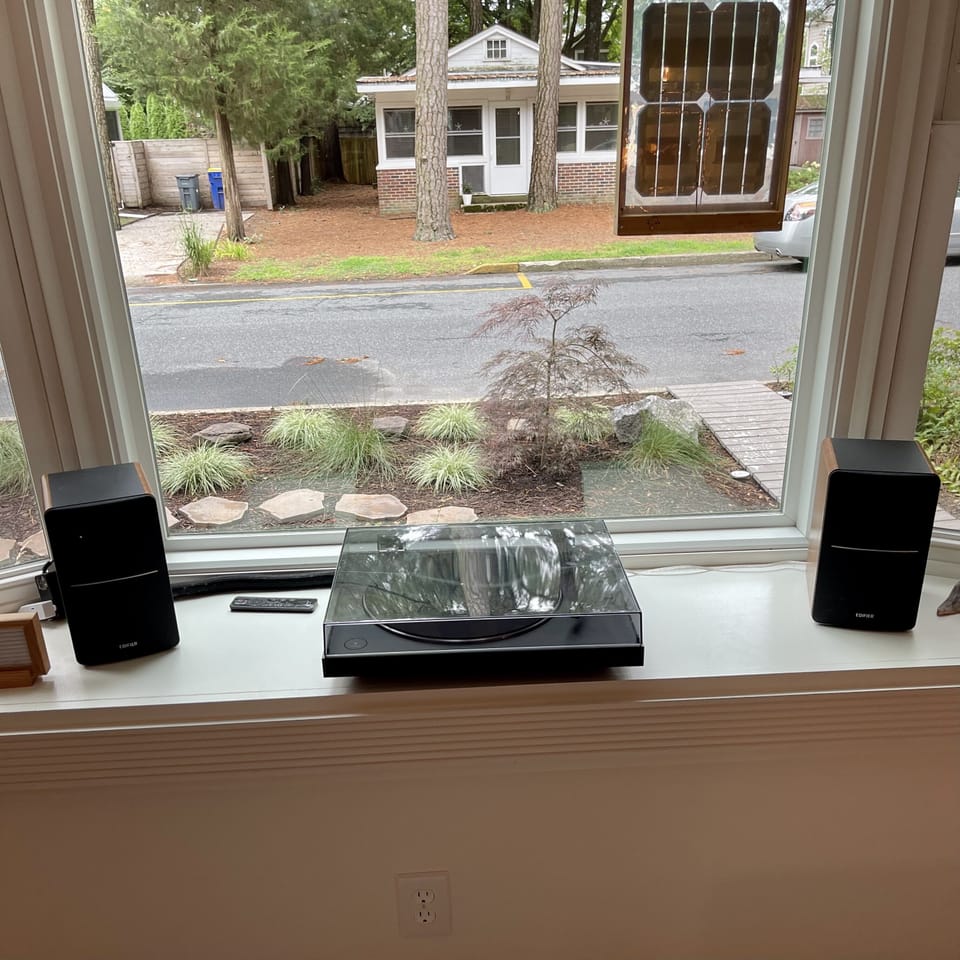 Automatic record player and speakers
