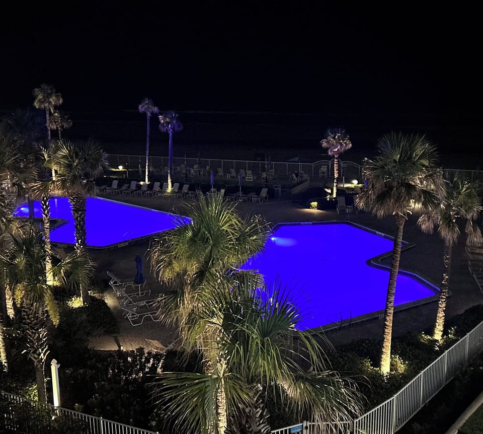 Pools at night