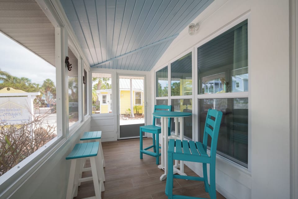 Enjoy quiet time on the screened porch