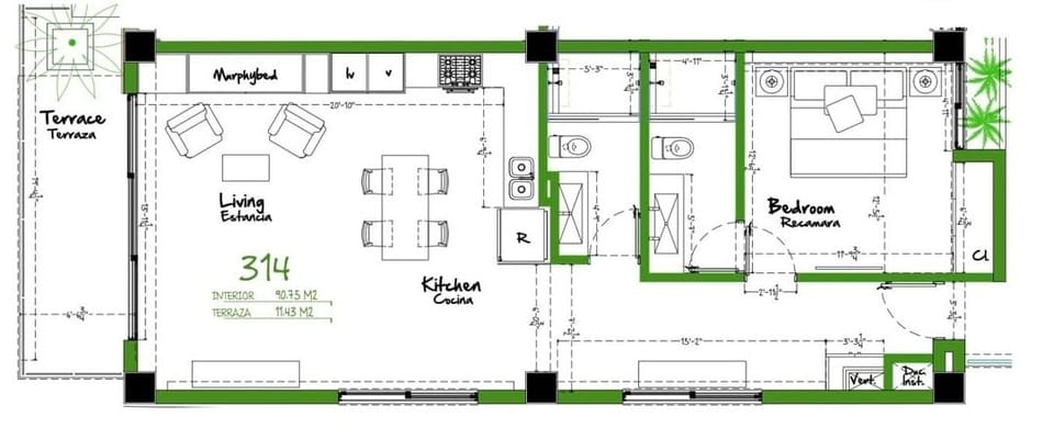Floor plan for 314