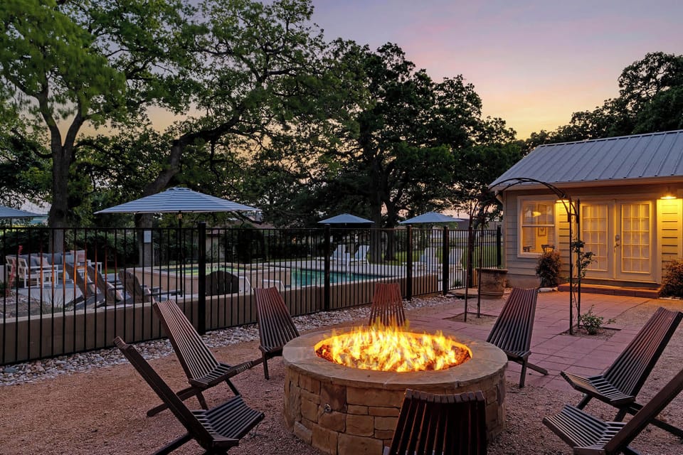 Outdoor fire pit for relaxing nights.