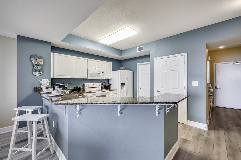 Full Size Kitchen with Bar Seating