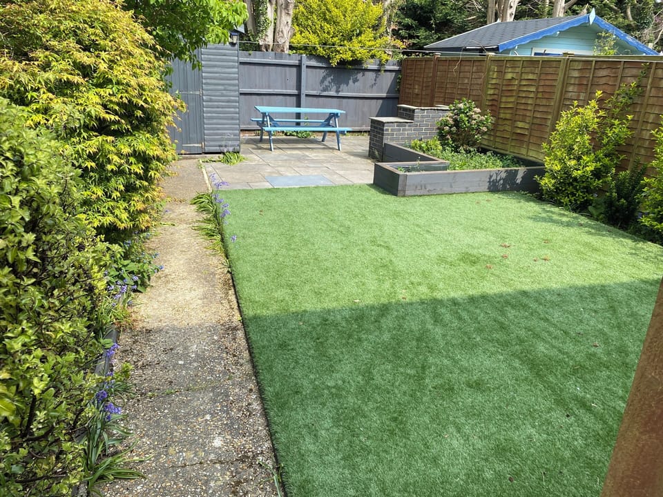 Secure private garden (accessed through side gate)