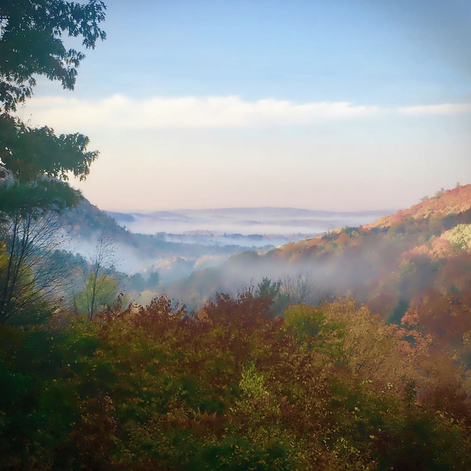 The Southern Sky Valley view  from the wrapping deck at the Rye Chalet. Breathe.