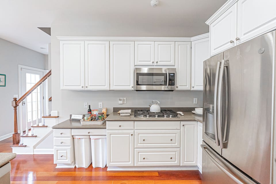 Kitchen with gas stove top