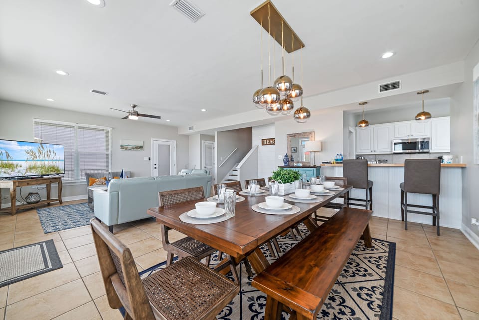 Is it dinner time? Gather around the spacious dining table, perfect for those cherished family dinners and making lasting memories together.
