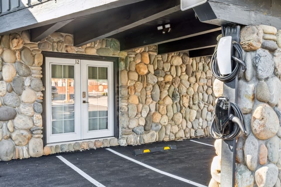 EV chargers shared among guests of the property. (pay per use)