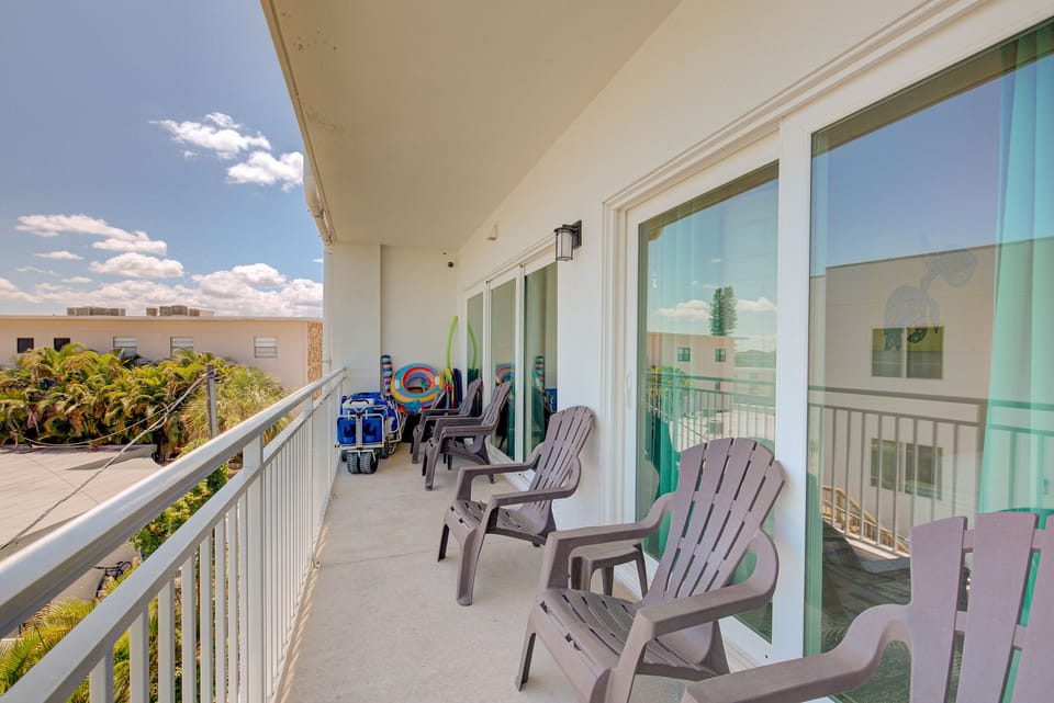 Private balcony for morning coffee or sunset cocktails near beach