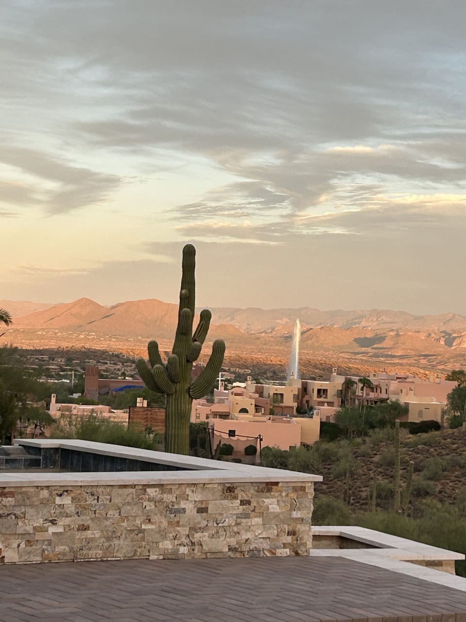 View of the fountain of Fountain Hills from our home