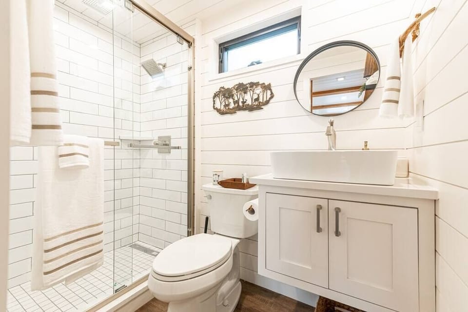 Full size tile shower