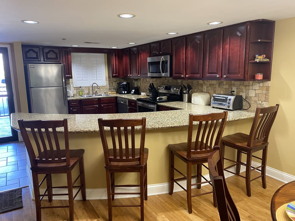 Island with Bar Stools