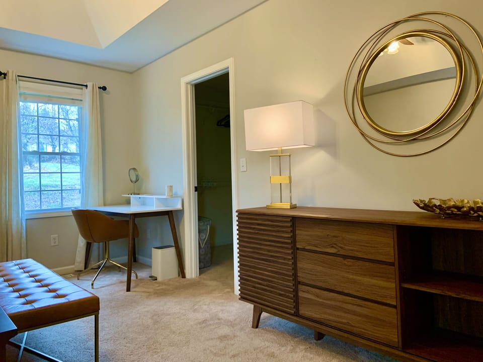 Master bedroom: Looking towards closet w/new updates
