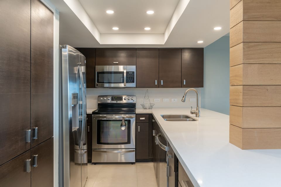 The kitchen has everything you need