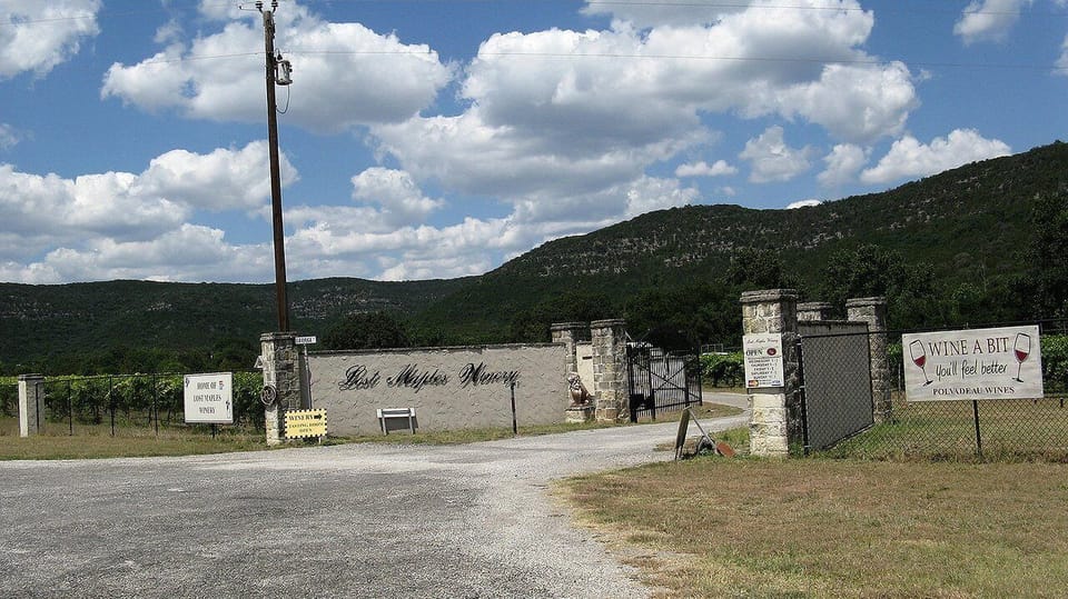 Enjoy a tasting at Lost Maples winery less than a mile down the road.
