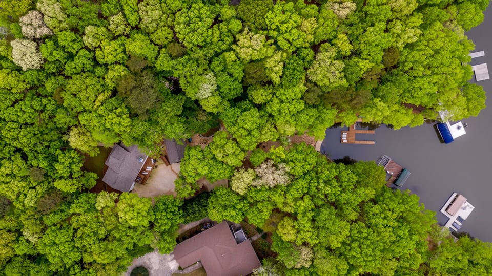 End of the cove aerial view