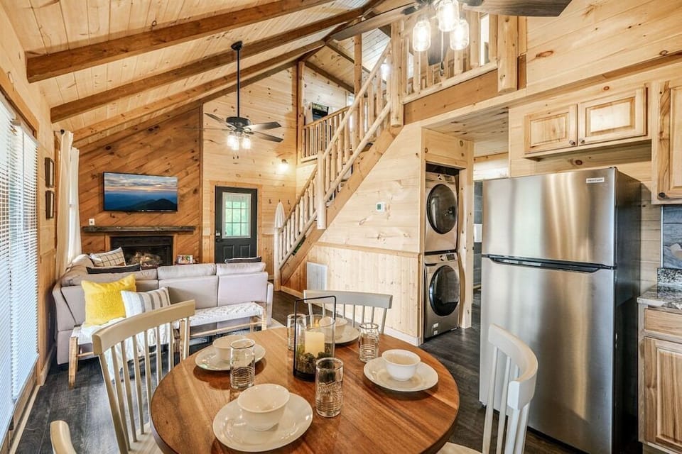 Washer and dryer in the cabin for your convenience