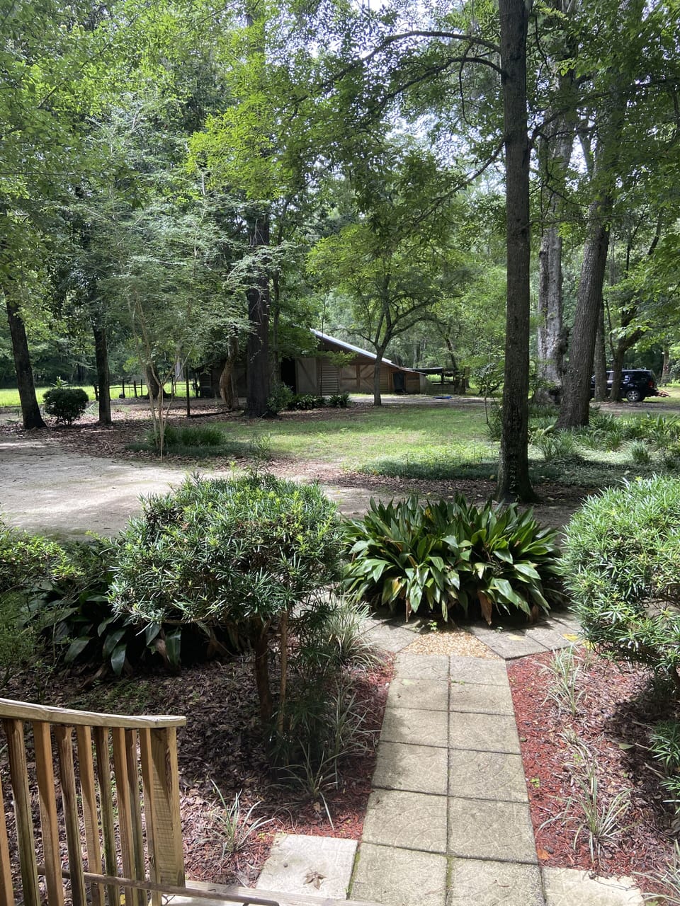 Entry facing barn 
