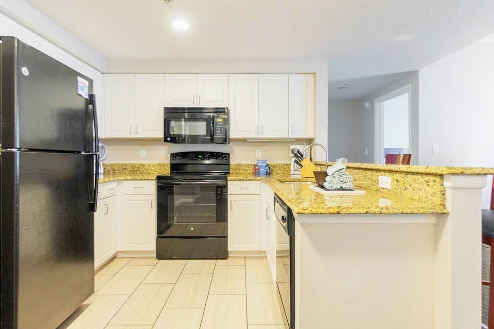 Full kitchen with all the necessities to cook a home-cooked meal.
