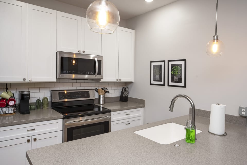 Kitchen is ready for you to unleash your inner chef. 