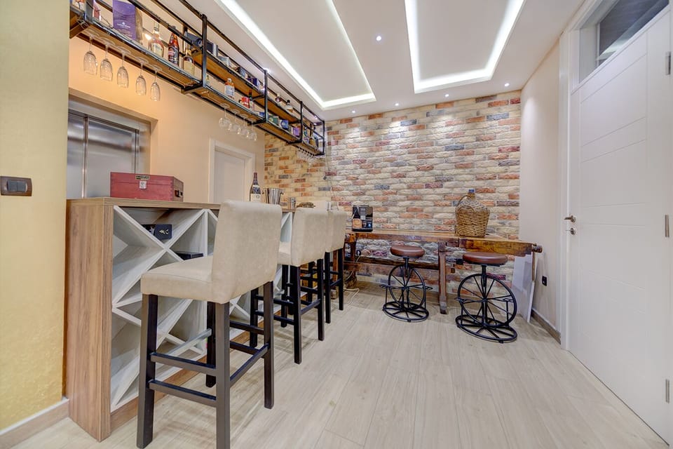 Wine bar for evening entertainment 