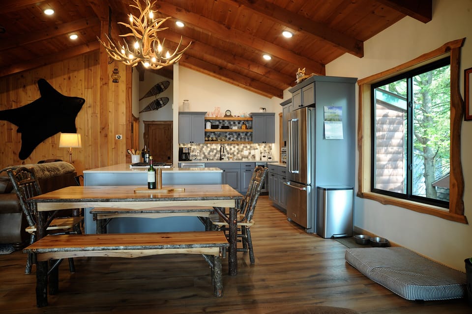 Chefs kitchen with large island 