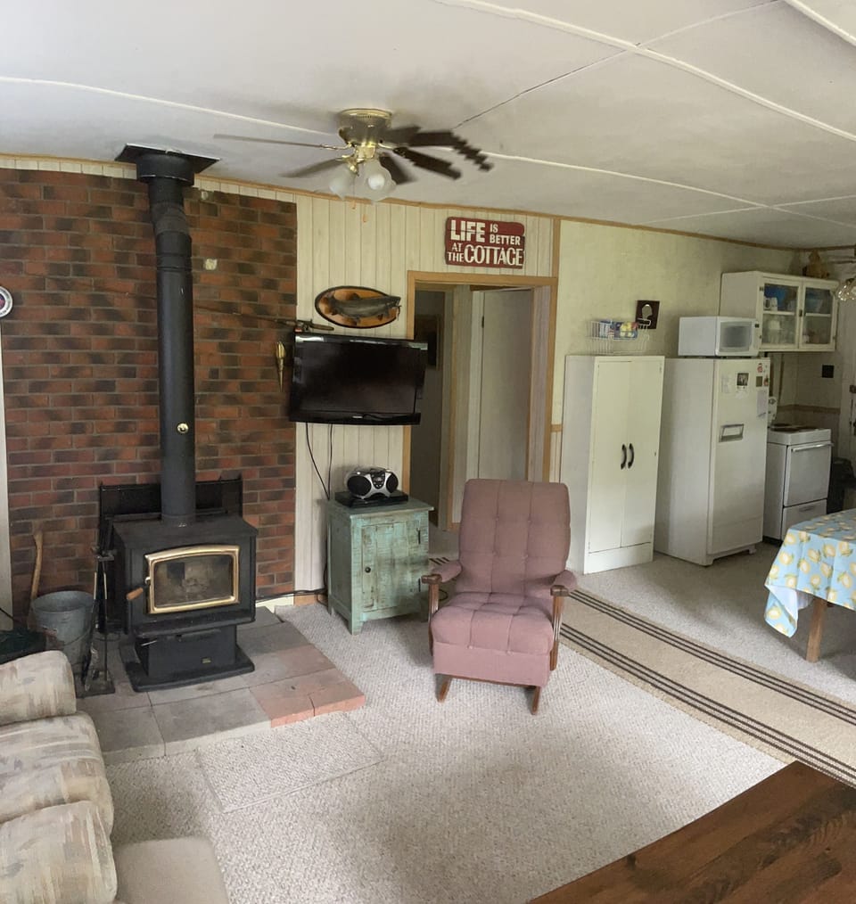 Wood stove for those cool nights