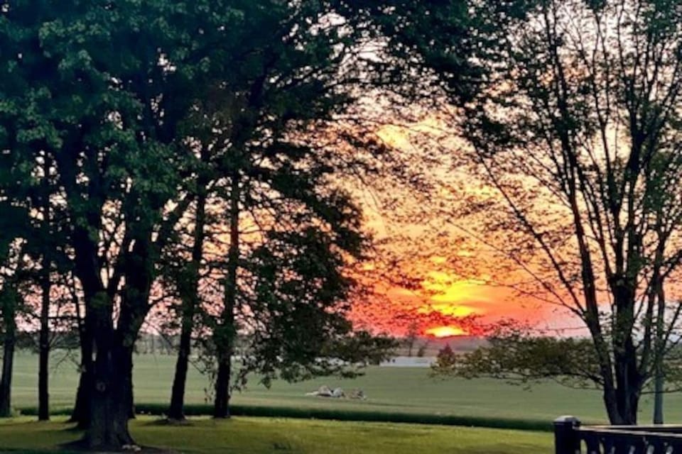 Sunset behind the Cottage