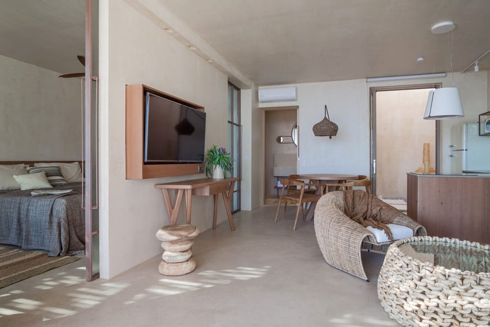 Living area and view of Beach villa,Heated pool,Incredible view,Agios Pavlos,Crete