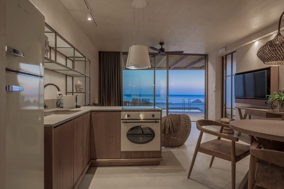Kitchen of Beach villa,Heated pool,Incredible view,Agios Pavlos,Crete