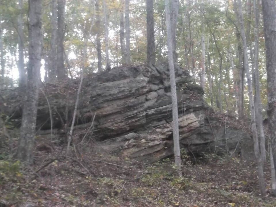 One of the rock outcroppings