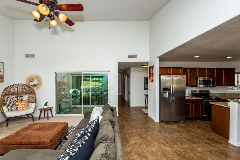 Living room and Atrium view