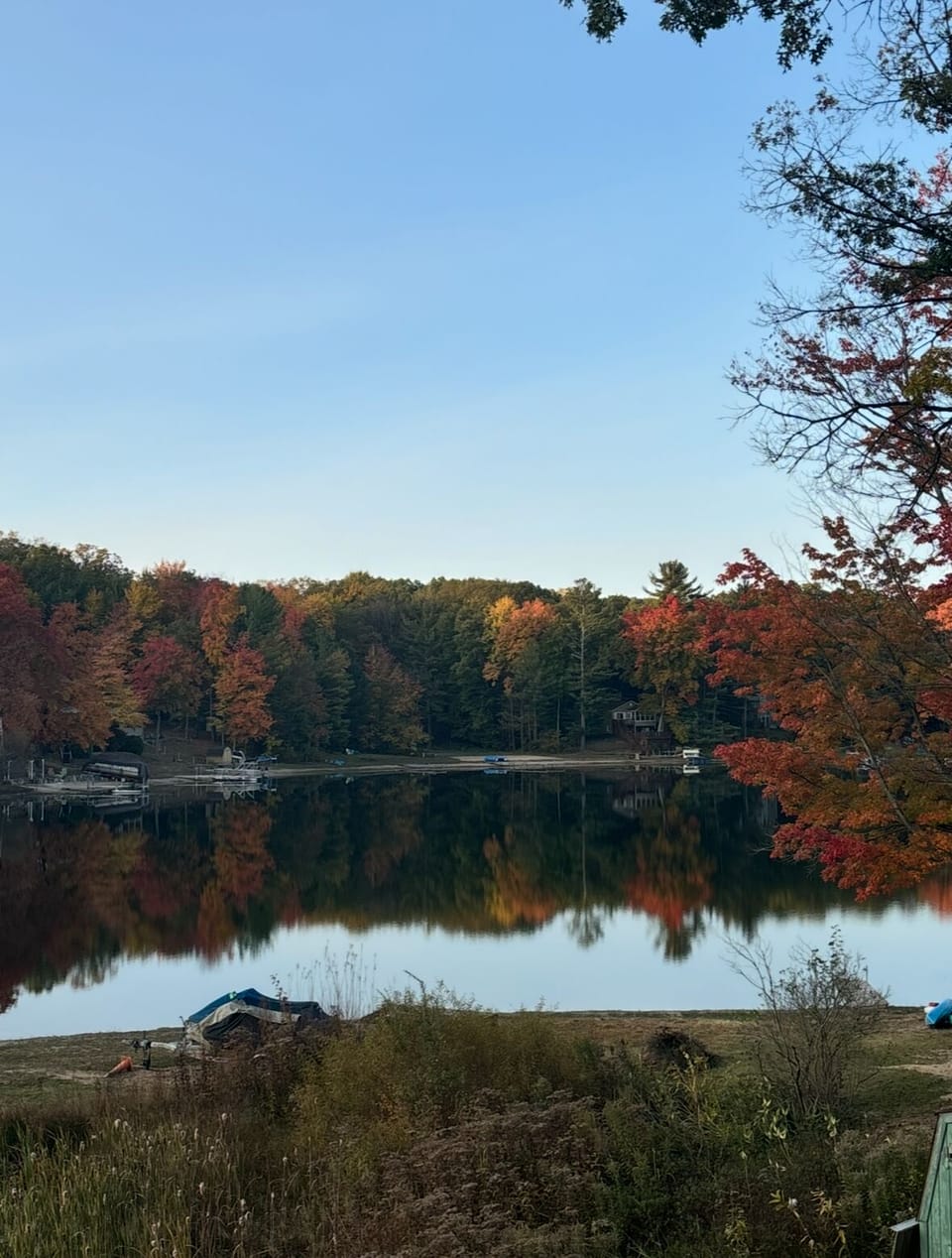 Fall lake view from upper deck