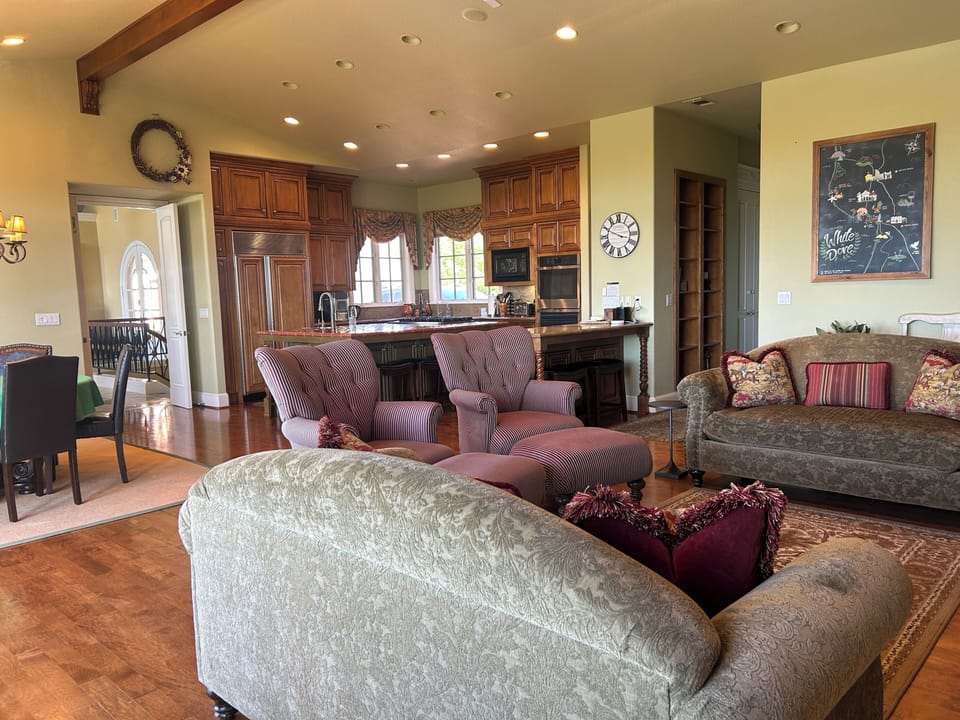 Cozy family room with fireplace
