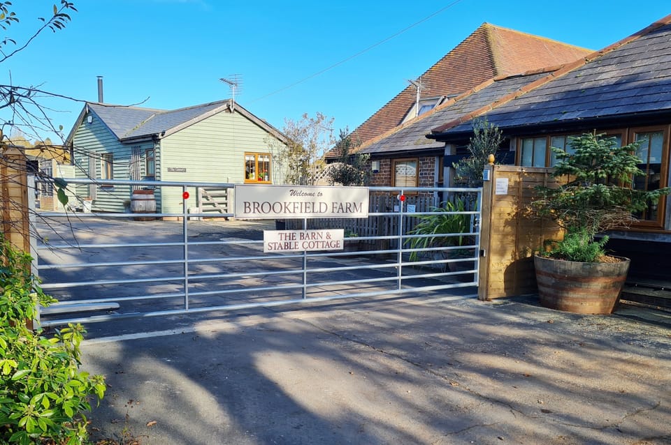 Front gate to Brookfield Farm and access to Stable Cottage