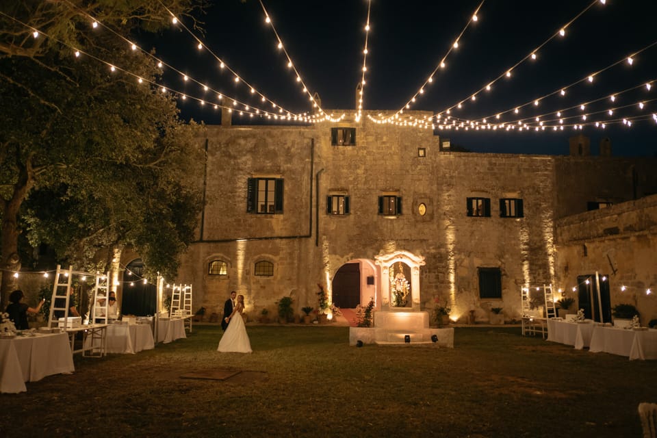 Outdoor banquet area