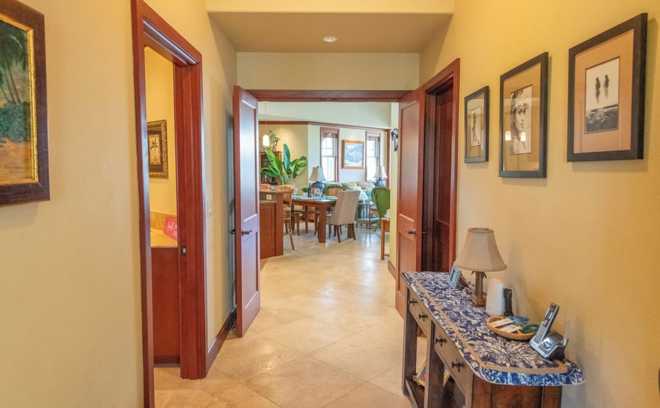 Entryway with guest bedroom and bath to your left.